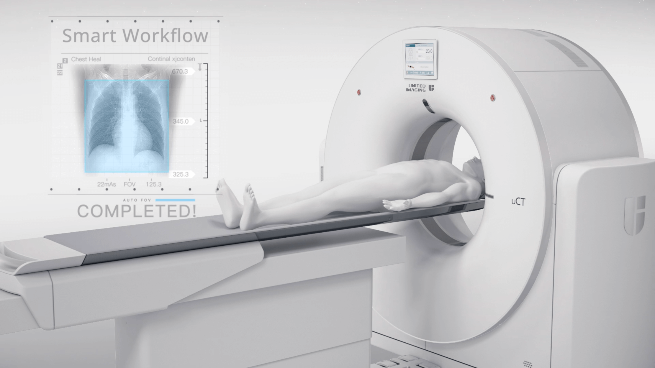 a patient is in the bore for a fast scan
